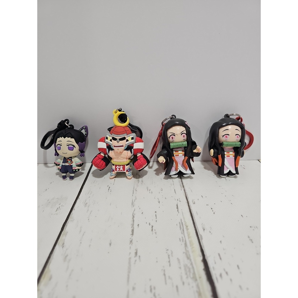 Demon Slayer Bag Clip Lot 4   3 Inches Tall